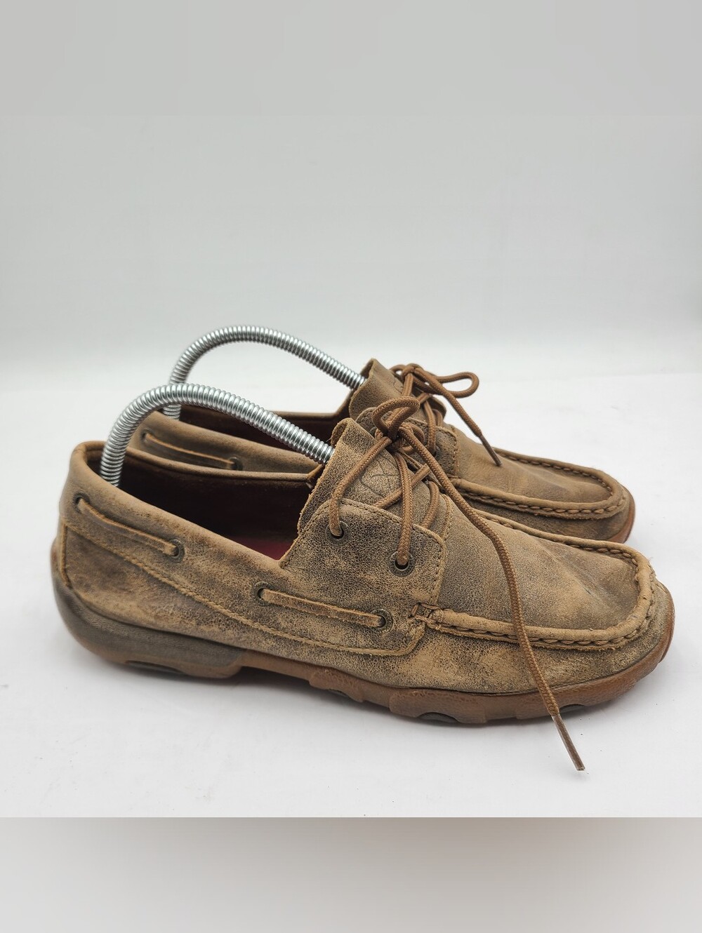 B49 Twisted X Mens Size 9 Brown Leather Slip On Moc Toe Casual Comfort WDM0003